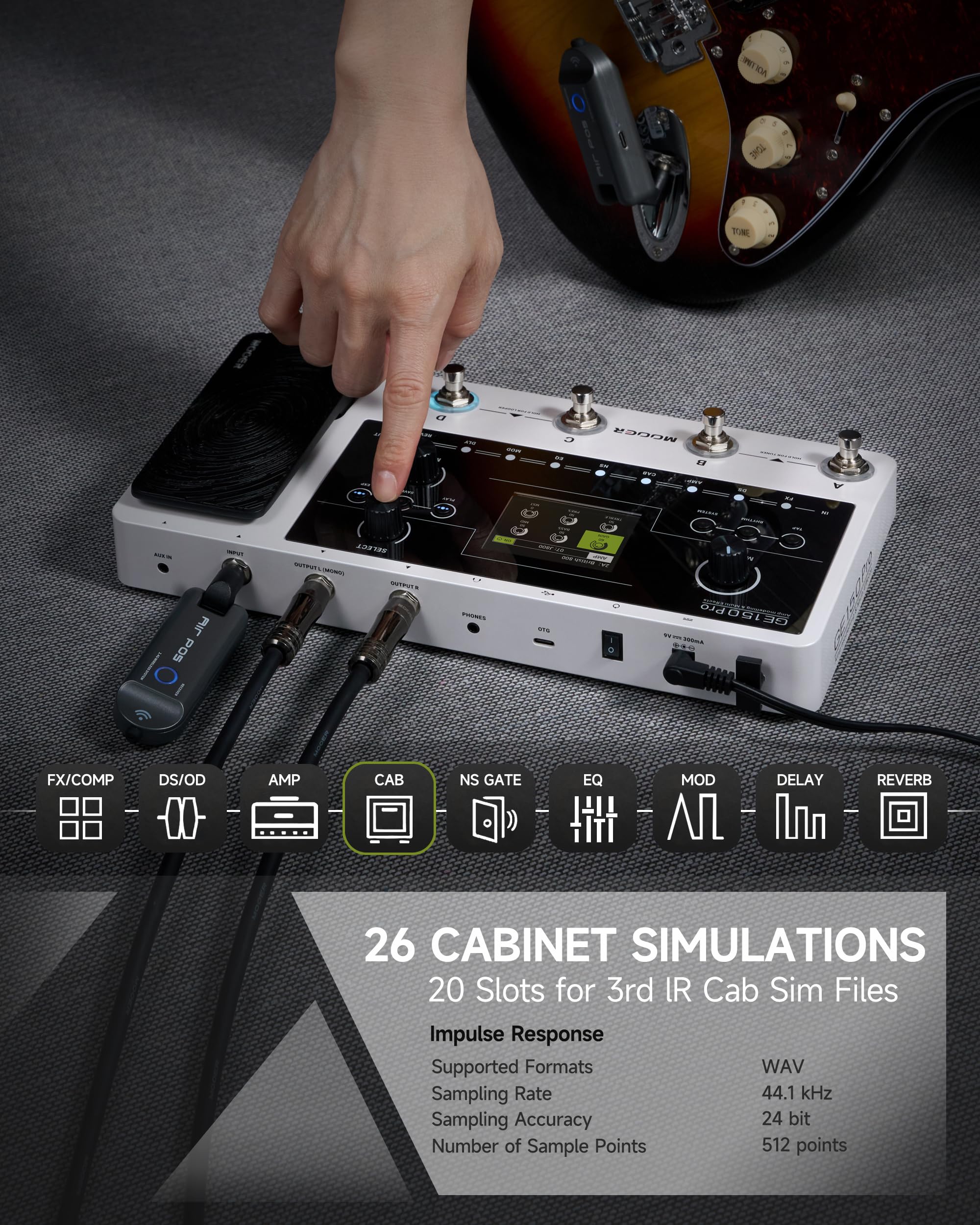 MOOER Modelagem De Amplificador Guitarra Ge150 Pro Com Múltiplos